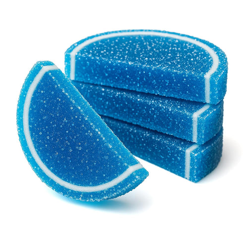 3 Gummies NY Spice Shop Blue Raspberry Fruit Slices Candy - Pound Citrus Chewy Fruit Slices Jelly Candy - Old Fashioned