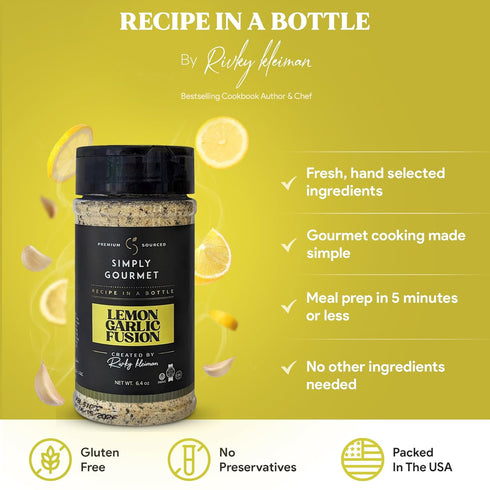 Lemon Garlic Fusion | Recipe in a Bottle | Premium Blend Spice for Gourmet Cooking