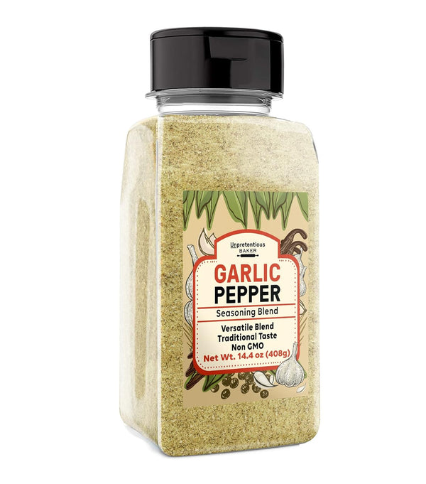 Unpretentious Garlic Pepper, Versatile Seasoning, Salty & Savory Flavor, Delicious Seasoning Blend