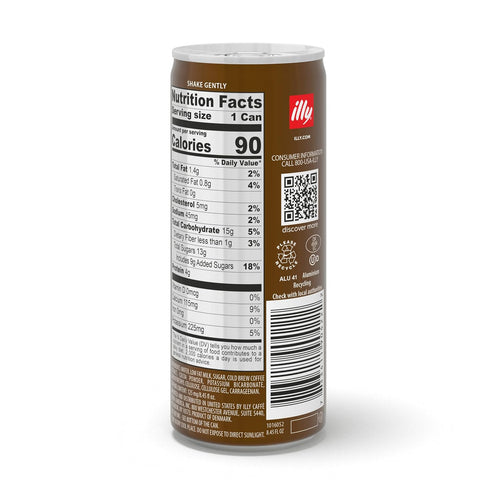 100% 8.45 Oz (Pack 1) illy Ready To Drink Coffee Cappuccino Cold Brew Cans - Notes Of Milk & Chocolate - Arabica