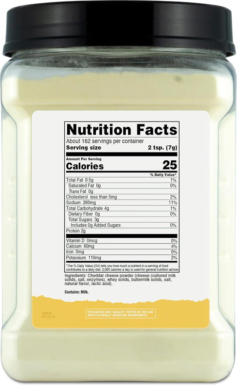 (2.5 Nutricost Pantry White Cheddar Cheese Powder Pounds Per Bottle) - Powdered Cheese :: Great for Cooking, Baking