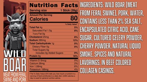 PEARSON RANCH SINCE 1959 Meat Sticks Variety - Elk, Buffalo, Venison, Wild Boar, Pack of 12, 1oz Sticks