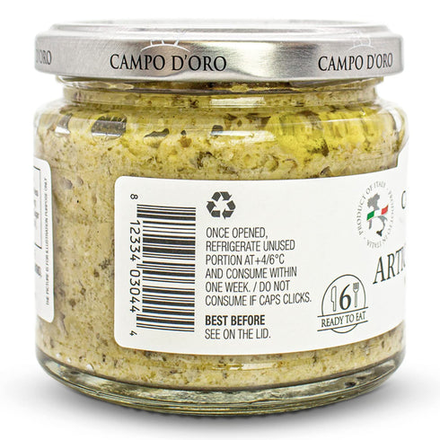 6.35 oz, 180 CAMPO D'ORO - Creamy Artichoke and Almond Dip, g, Non GMO
