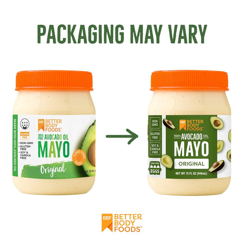 (15 (Pack 2) BetterBody Foods Avocado Oil Mayonnaise, Non-GMO Mayo Spread Made with Cage-Free Eggs, Paleo Ounces)
