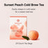 Sunset Packets (20ea, 1.76oz) OSULLOC Peach Cold Brew Tea, Sweet peach flavored iced tea, Hydration Tea