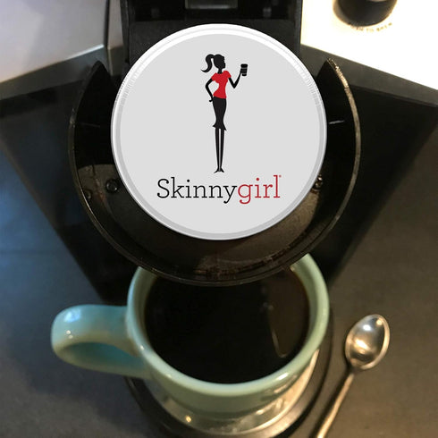 24 Count Skinnygirl Half Caff Coffee Pods for Keurig K Cups Brewers, Reduced Caffeine Medium Roast Coffee in Single