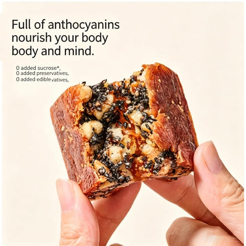 Packaged 250g/8.8oz (3 Fig and Walnut Two in One, Fig Walnut Black Sesame Pie, Nutritious Nut Snack,Traditional