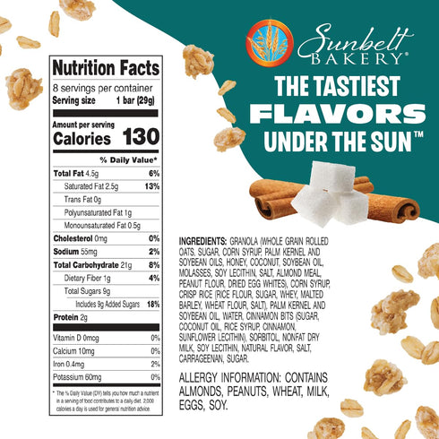 8-1.0 OZ Sunbelt Bakery Snickerdoodle Chewy Granola Bars, Bars