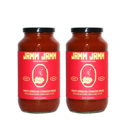 Jamm Jamm West African Tomato Sauce, Smoky, Bold African Flavors, All Natural Ingredients, 24