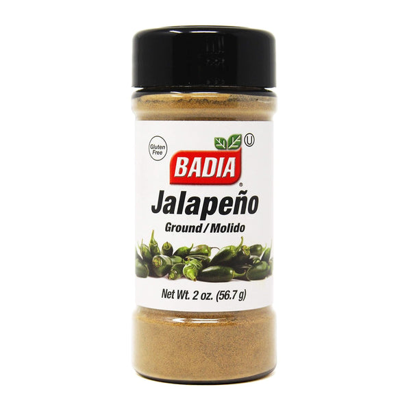 Badia Ground Jalapeño Powder, 2 oz - Medium Heat Green Chili Spice for Tacos, Meats, Salsa, Chili