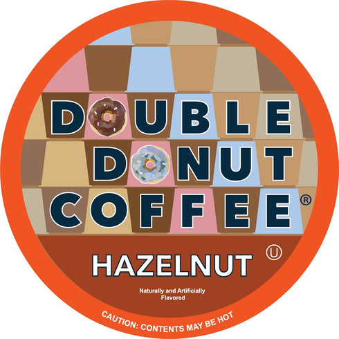 80 Count (Pack 1) Double Donut Coffee Flavored Coffee Pods, Caffeinated Hazelnut Coffee Pods for Keurig K Cups