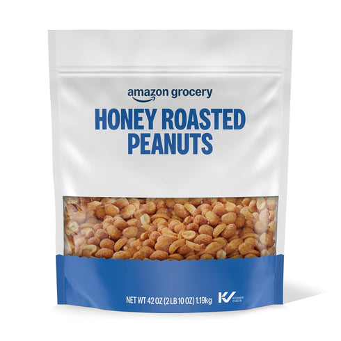 Amazon Brand - Happy Belly Peanuts, Honey Roasted, 42 Ounce