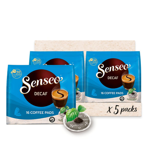 Senseo Decaf Coffee Pods, 16 Count (Pack of 5) - Single Serve