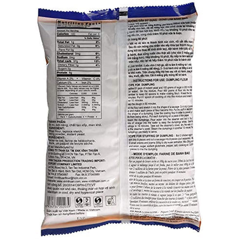 Vinh Thuan 1 (14.1oz, Pack 3) Dumpling Flour Mix Vietnamese Bot Banh Bao Bag