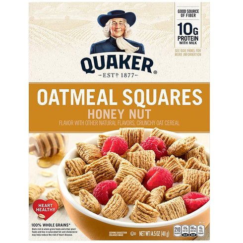 14.5 Oz Quaker, Oatmeal Squares, Honey Nut