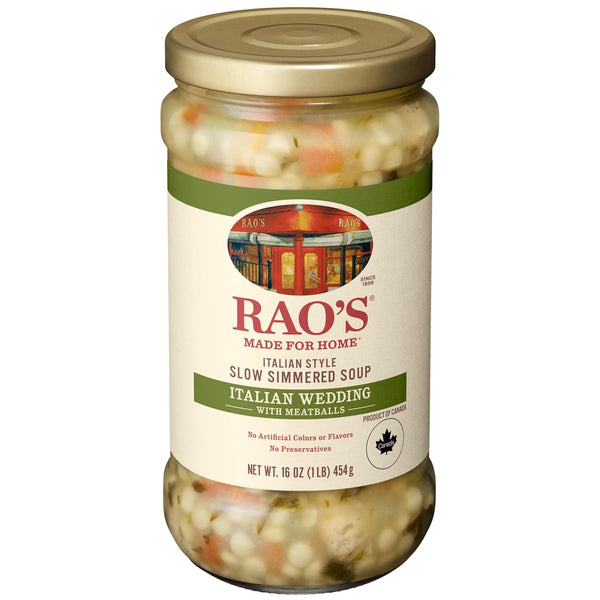 Rao's Homemade Italian Wedding Soup, 16oz, Traditional Italian Heat and Serve Soup,