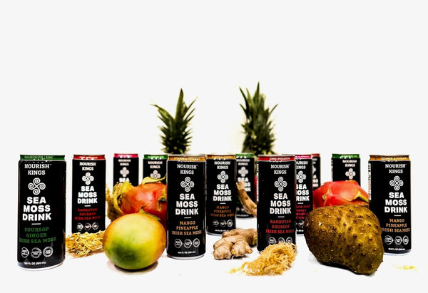 Nourish Kings Sea Moss Drink Variety Pack (11 fl oz, 12-Pack)