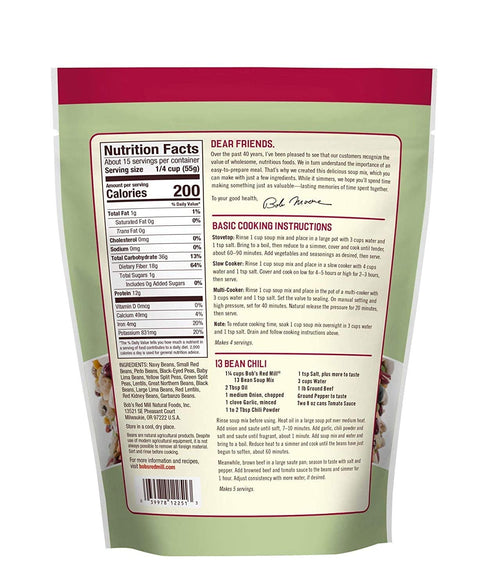 13 29oz (Pack 1) Bob's Red Mill Bean Soup Mix, of - Non GMO, Vegan, Kosher