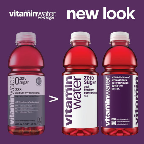 20 oz 12 Pack vitaminwater Shine Strawberry Lemonade Zero Sugar, Flavored Water Beverage, fl Bottles