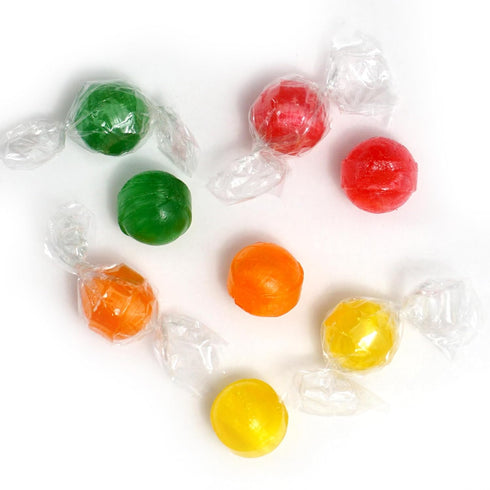 4 300 Assorted Sour Candy Balls, Pound Bulk Candy (Approx. pcs.), Individually Wrapped Old Fashioned Hard Candy, Fruit