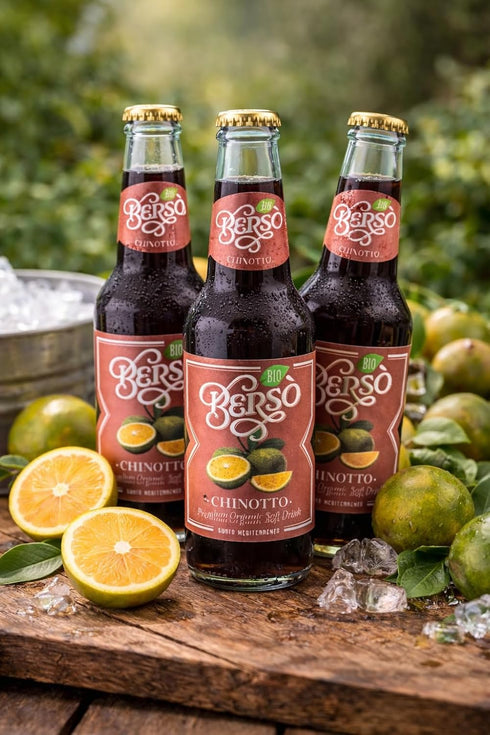 Berso 12-Pack Chinotto Italian Soda Authentic Sparkling Bitter Orange Soft Drink Classic Italian Citrus Beverage