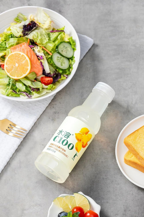 C100 Drink100mg 12% -15 oz, 445mL, 15 Pack Lemon Flavored Composite Juice Vitamin C Per Bottle, Real Fruit Juice, fl