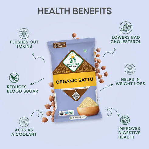 24 Mantra Organic (500g) Sattu Atta
