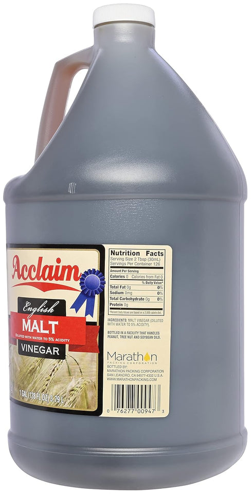 Acclaim 128 (1 5% English Malt Vinegar, All Natural, Ounces Gallon) - Acidity