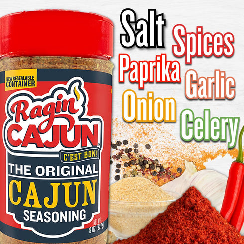 Original Cajun Seasoning - 8 oz, Authentic Louisiana Spice for Grilling and Cooking Fish, Chicken, Steak, Soup, Seafood