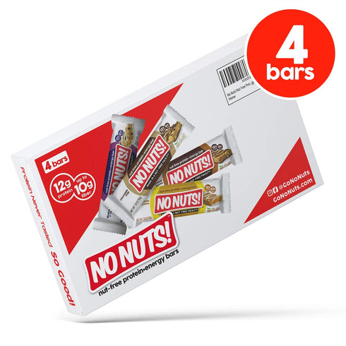 No Nuts! Protein Bars Variety Pack – 4-Flavor Sampler | 100% Nut-Free, Vegan, Organic, Kosher Snack & Energy Bars