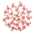 Not 3D 24Pcs Pink Rose Edible Cupcake Topper by Rice Paper for Cake Decoration Party