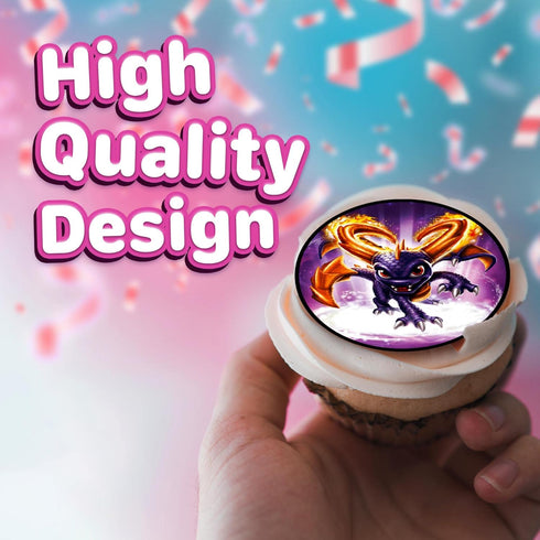 30 Edible Cupcake Toppers with Heroic Adventurers Theme, Uncut Edible Wafer Sheet Decorations