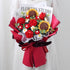 ISISI Sunflower Completed Crochet Flowers Bouquet Artificial Knitted Daisy Rose for Valentines Day
