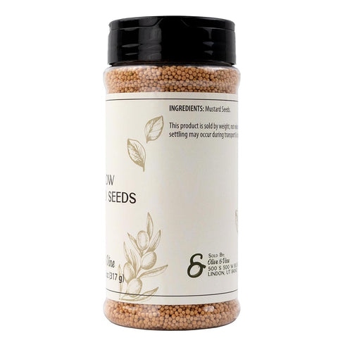 (11.2 Olive & Vine Yellow Mustard Seeds, Tangy Flavor, For Pickling & Cooking, Rich Tradition, Authentic Taste
