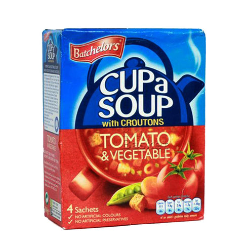 Batchelors Original Cup a Soup Tomato Vegetables with Croutons Imported From The UK England Creamy Tomato Vegetable