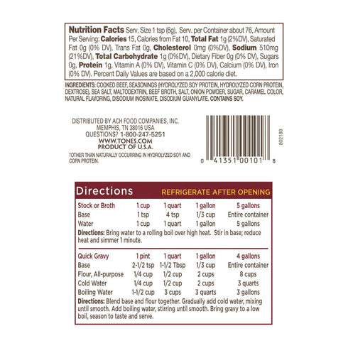 Tone's (16 oz.) (2 Pack) Beef Base