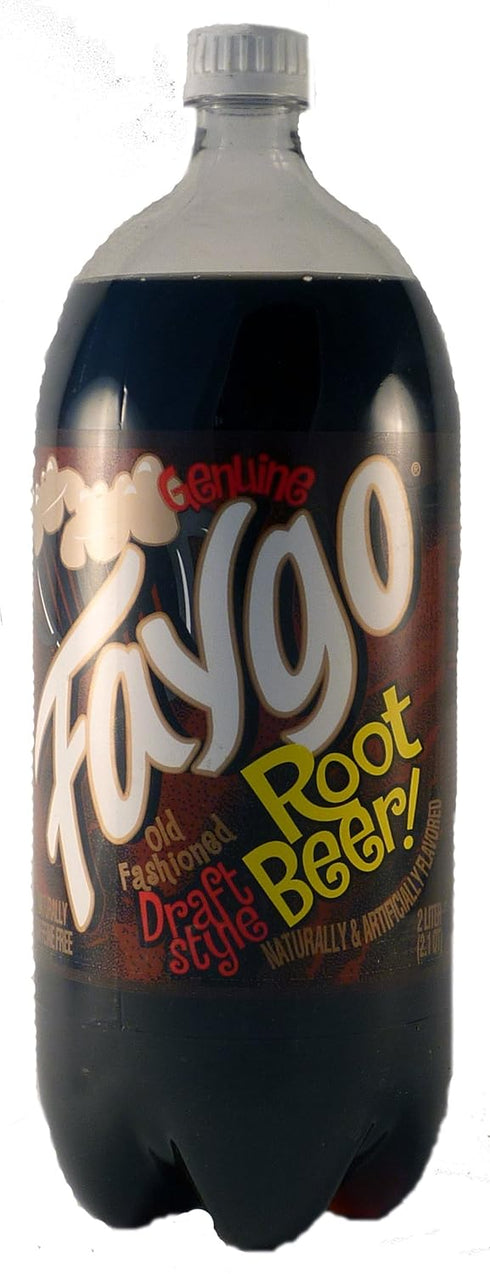 Faygo Root Beer Genuine Old Fashioned Draft Style Carbonated Soda 2 Liter