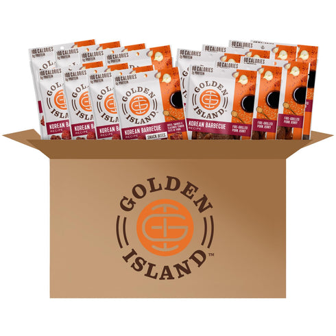 Golden Island Korean BBQ Variety Pack - (15 Pack) 8 Pork Snack