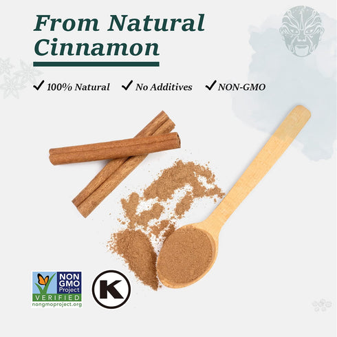 Soeos Ground Cinnamon Powder, 100% Raw, Non-GMO, Kosher Certified, Cinnamon Seasoning Spice for Cooking, 15 oz