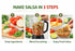 Generic Set 24) Fresh Salsa Kit Roma Tomatoes, Jalapeos, Onion, Lime & Garlic Ready-to-Make Homemade Salsa (Serves