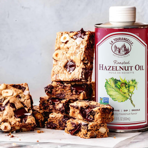 16.9 Oz La Tourangelle Roasted Hazelnut Oil, High-Oleic Oil Great for Baking, Stir-Frying, and Vinaigrettes, Fl