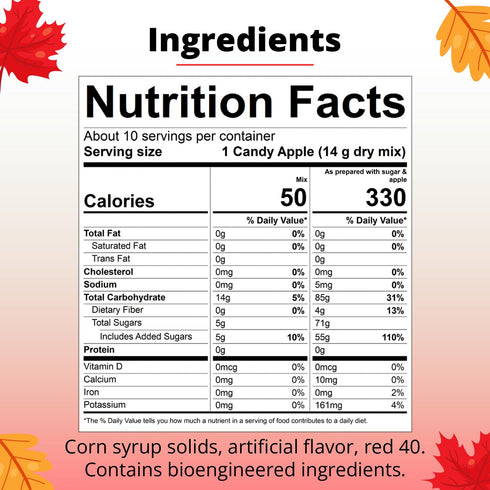 10 5 oz Pack 6 Concord Foods Candy Apple Kit Makes Traditional Red Apples Perfect for Family Treats, Carnivals, Fairs