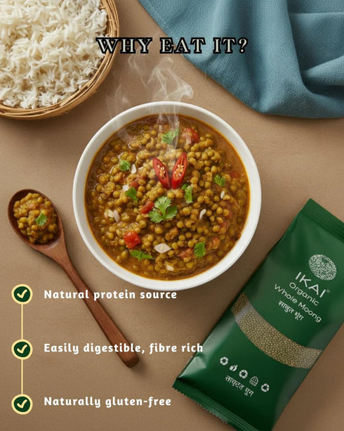Organic Unpolished Whole Moong - Premium Quality Legumes