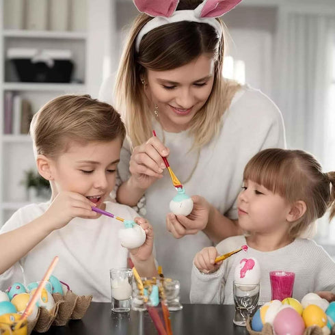 ONEINHE 24 2.36" Pcs White Plastic Easter Eggs, Fillable Surprise Egg for Easter Egg Hunt, Basket Stuffers