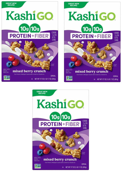 Generic Cold Breakfast Cereal - Vegan Protein - Fiber Cereal - Mixed Berry
