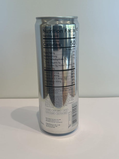 (12OZ) VUUM - 'Berries' Carbonated Plant Protein Energy Drink
