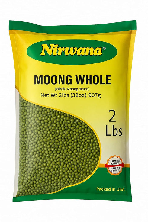 Whole Moong Beans (Moong Whole) Protein-Rich Green Lentils for Soup, Snacks, and
