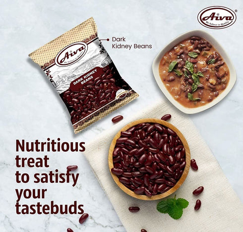 (4 LB) Aiva Dark Red Kidney Beans Premium Dried Beans for Soups, Stews, Chili, and Meal Prep