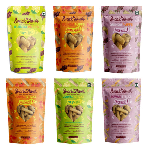 SnackAmor Tea Time Healthy Snacks Goodness Of Jowar & Quinoa Minimally Processed Jowar