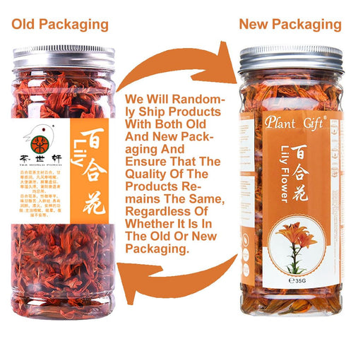 Plant Gift 100% 35g Pure Natural Lily Tea, Premium Lilies, Dried Lilium Brownii Lily Flower Tea Lilium Flower bud Tea